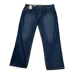 Swiss Cross Jeans Mens Size 46x32 Straight Leg Dark Wash Denim New MSRP $54 NWT